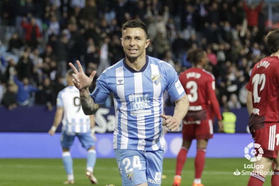  Rubén CAstro celebra su gol al Zaragoza.