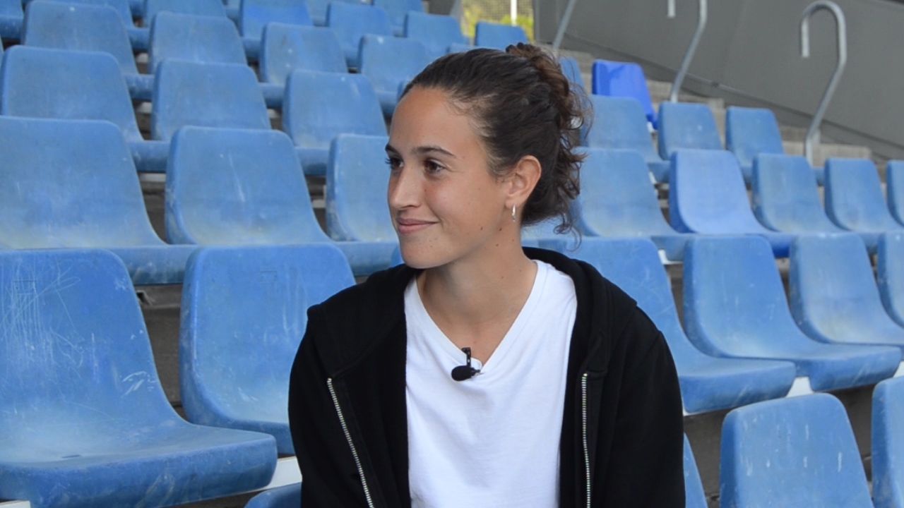  Sara Olaizola, durante la entrevista con ElDesmarque Gipuzkoa.