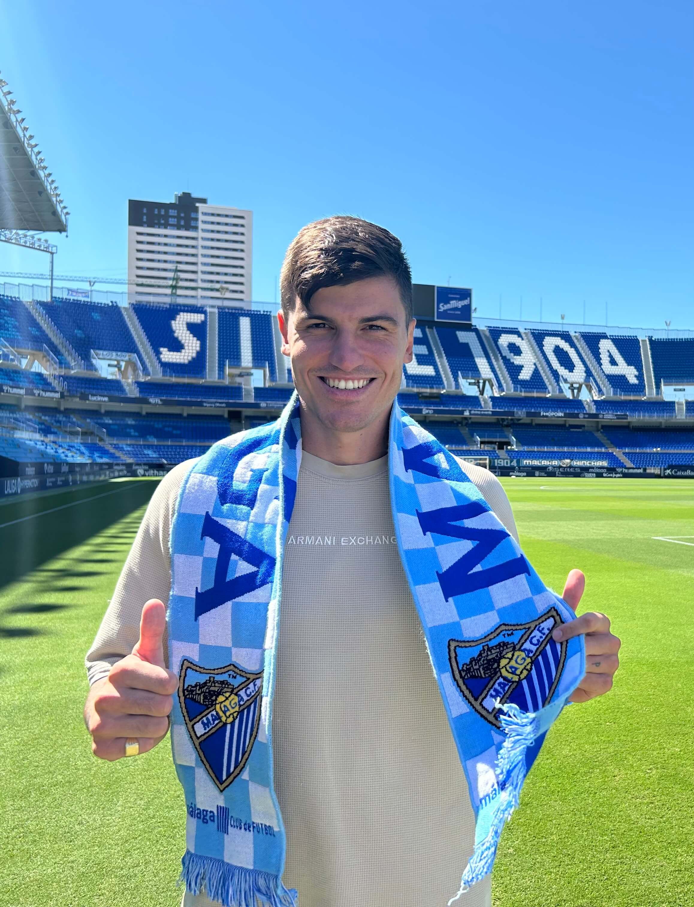 Sergio Castel quiere hacer "disfrutar" a la afición malaguista con sus goles.