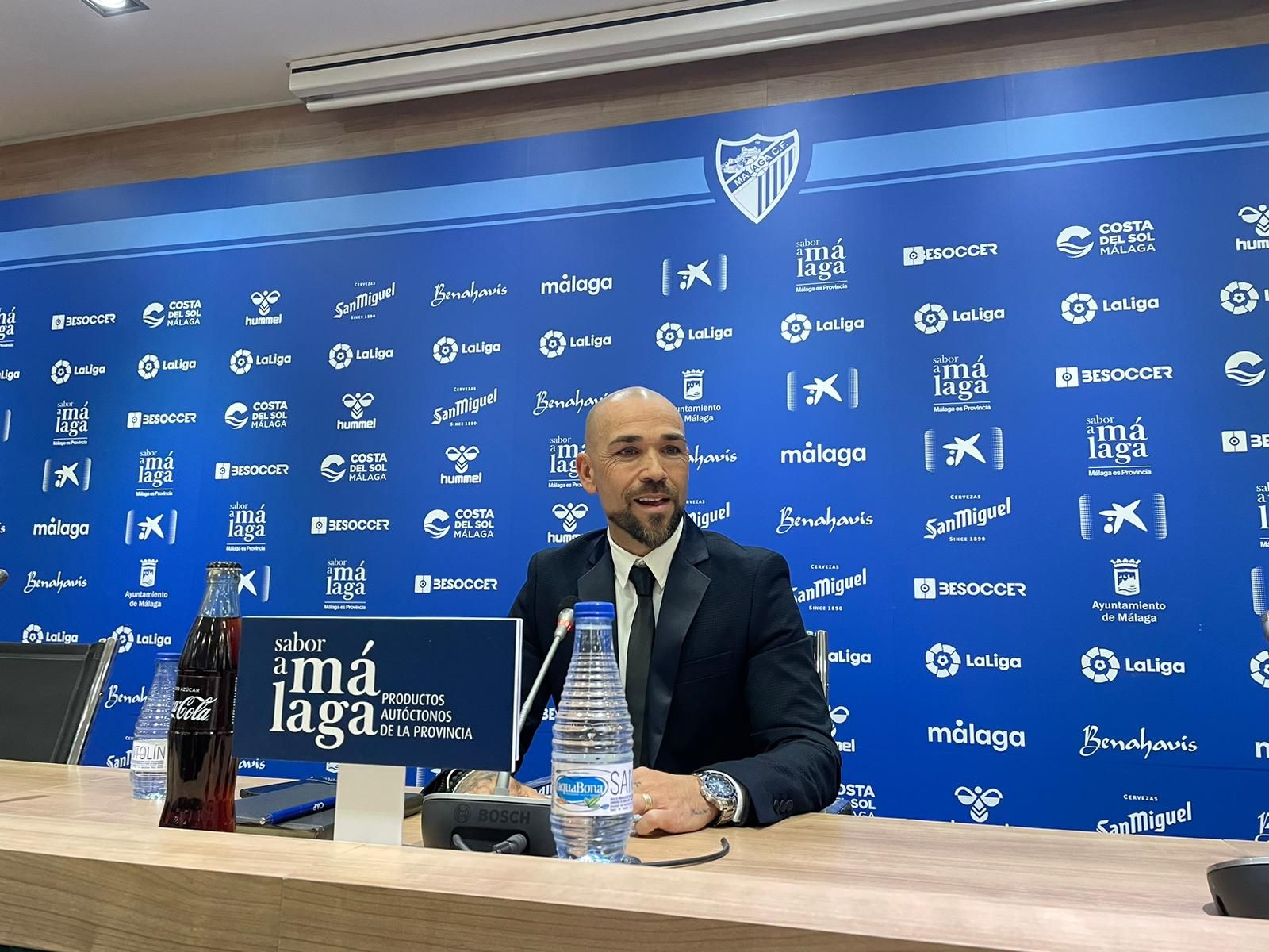  Manolo Gaspar, en su despedida del Málaga.