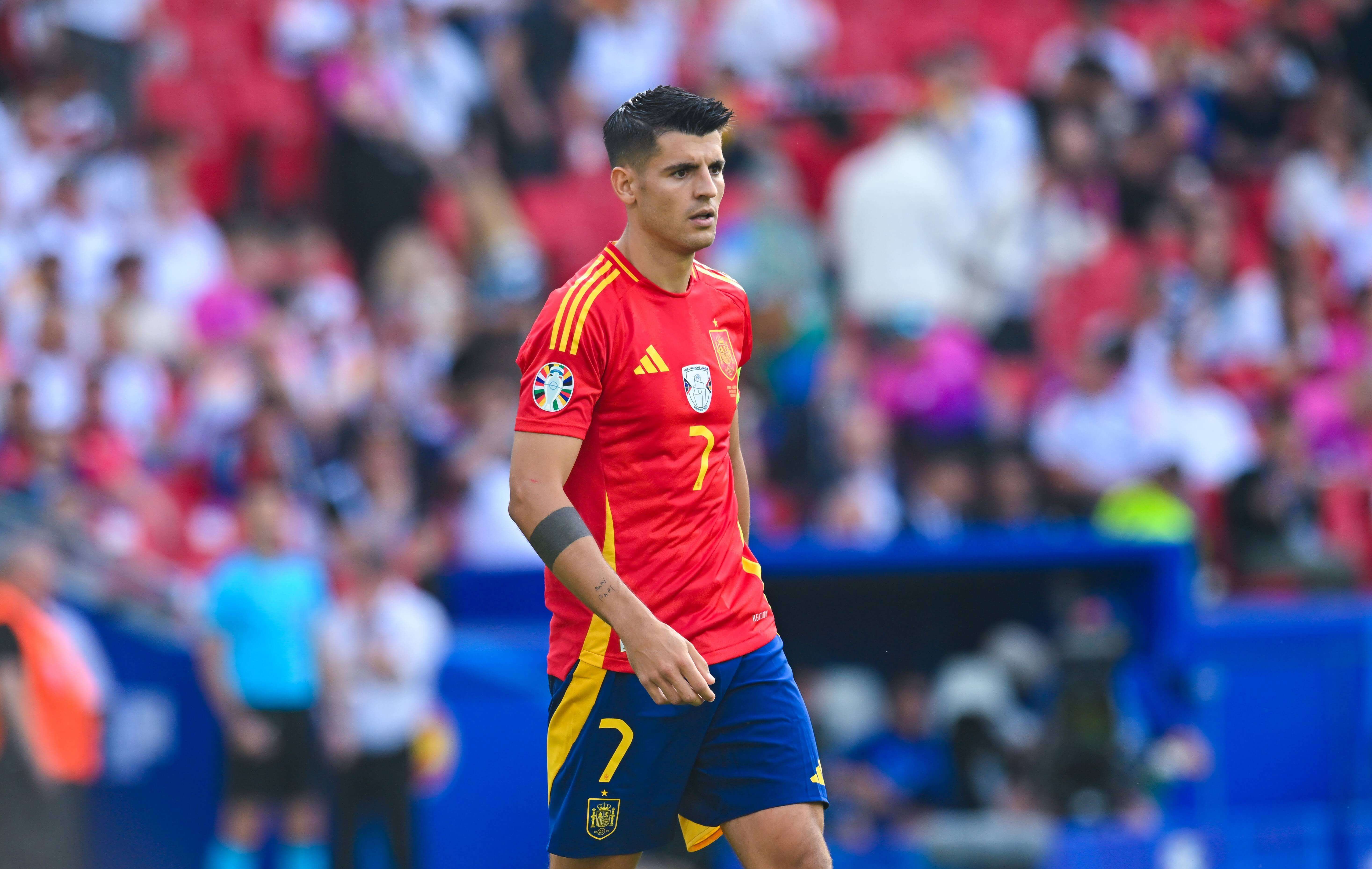  Álvaro Morata, durante la Eurocopa con España.