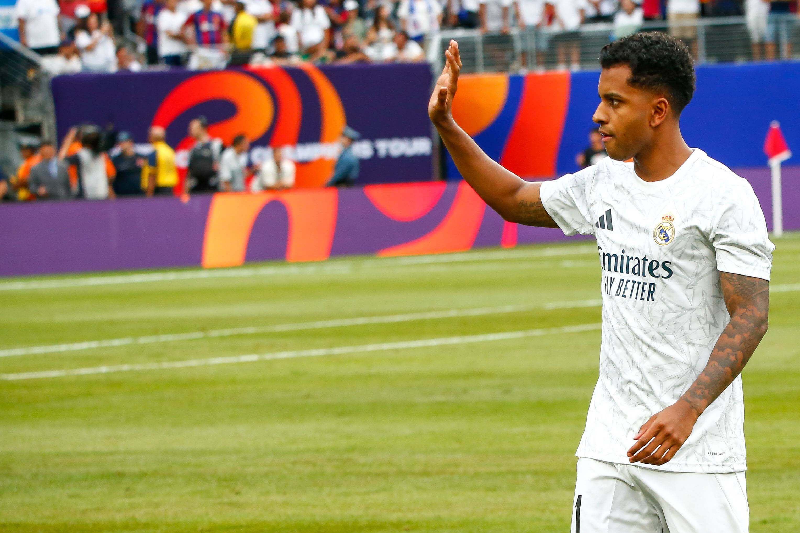  Rodrygo, en un partido de pretemporada en el Real Madrid (FOTO: Cordón Press).