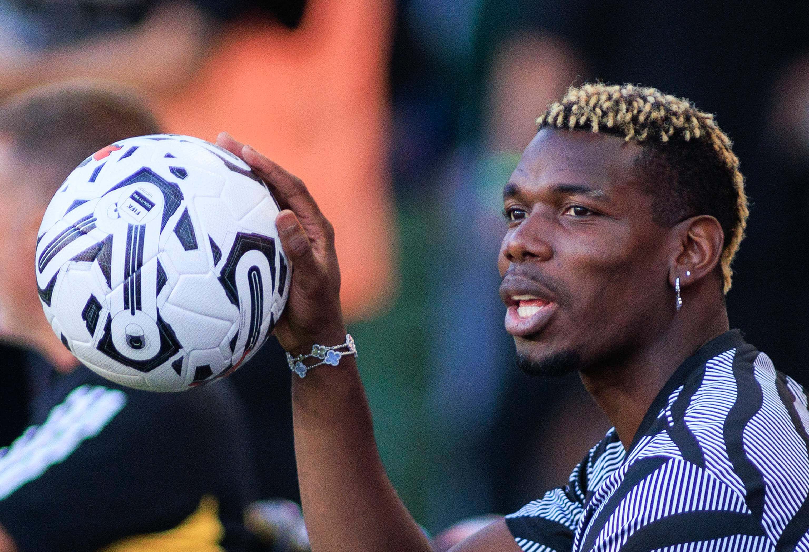 Paul Pogba con la Juventus antes de la sanción.