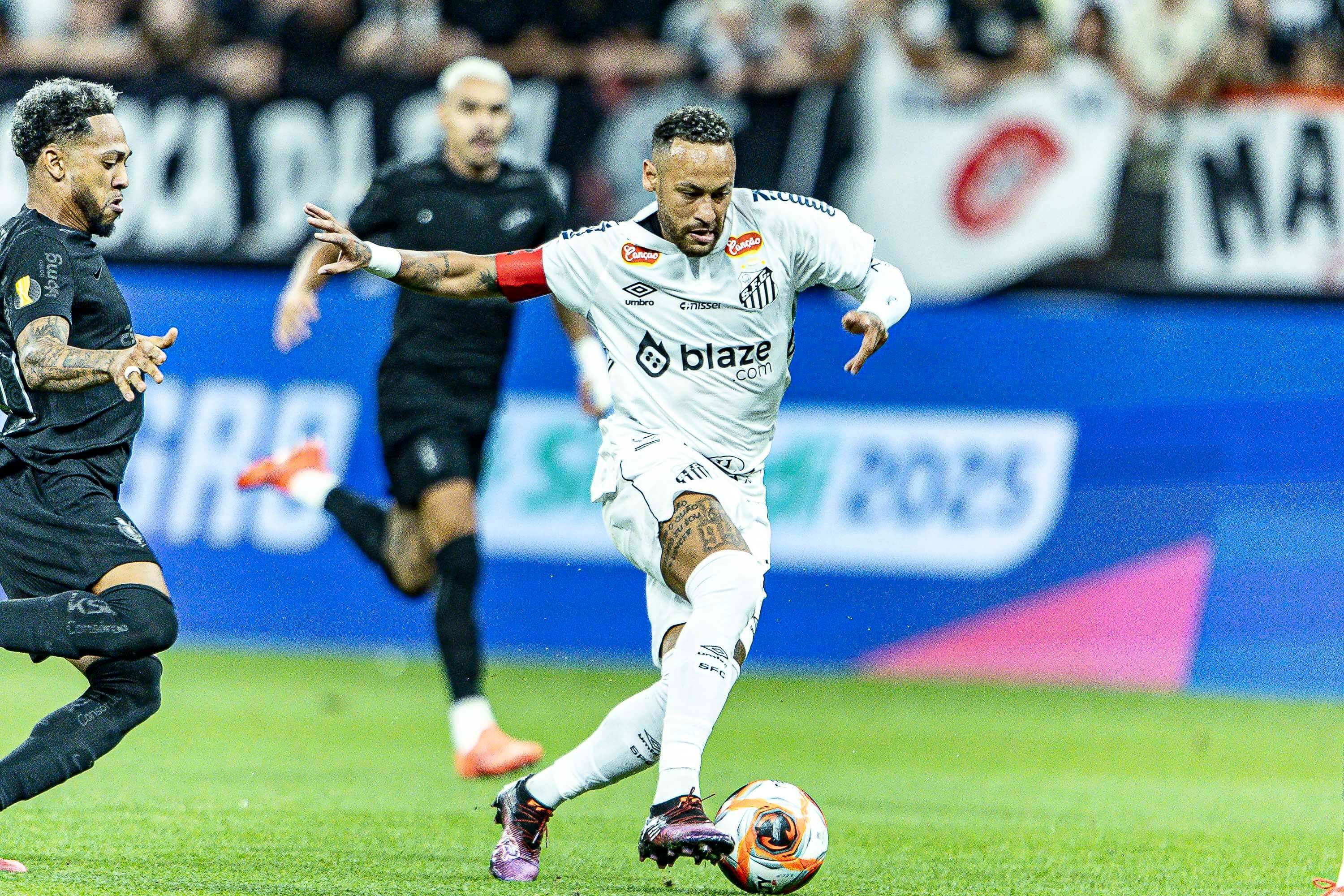 Neymar, en su primer partido con el Santos.