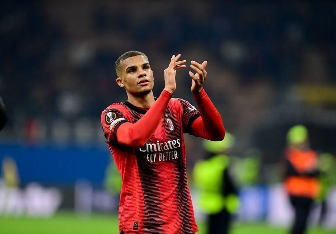 Malick Thiaw, en un partido con el Milan.