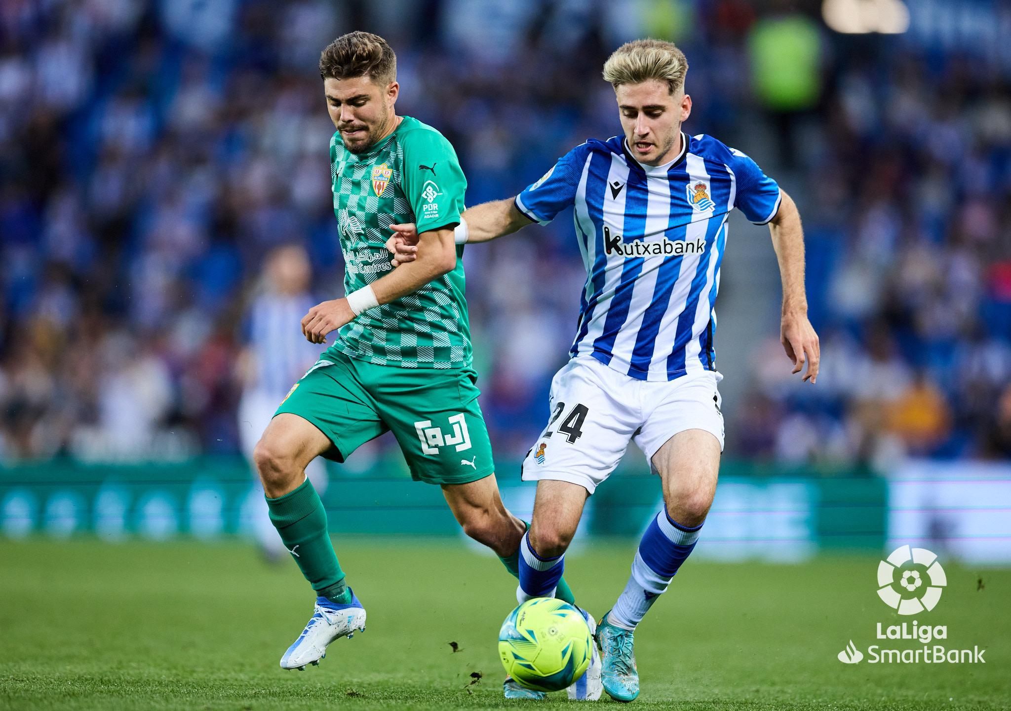 Roberto López, en el Sanse-Almería.