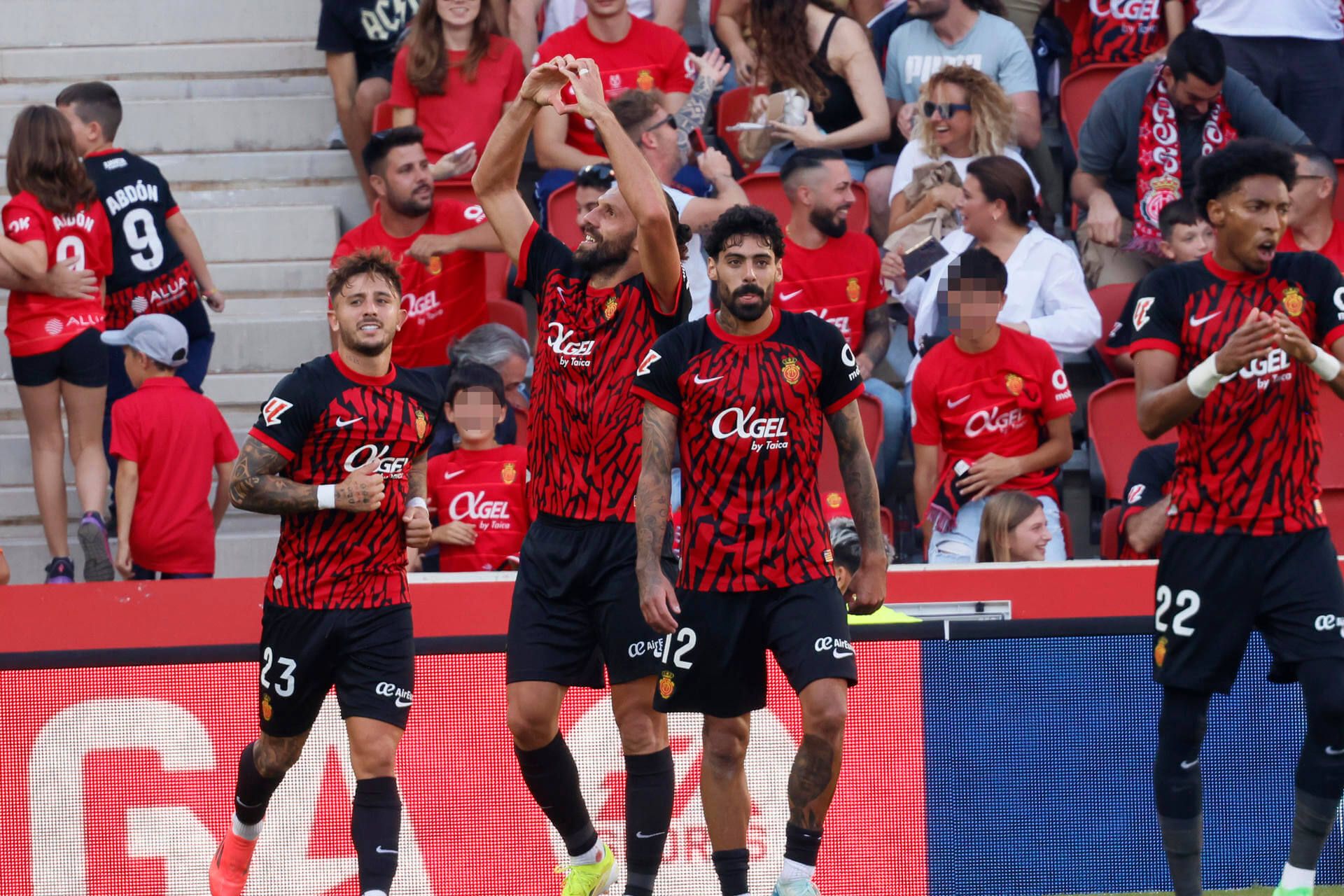  Muriqi celebra su gol en el Mallorca-Rayo Vallecano (FOTO: EFE).