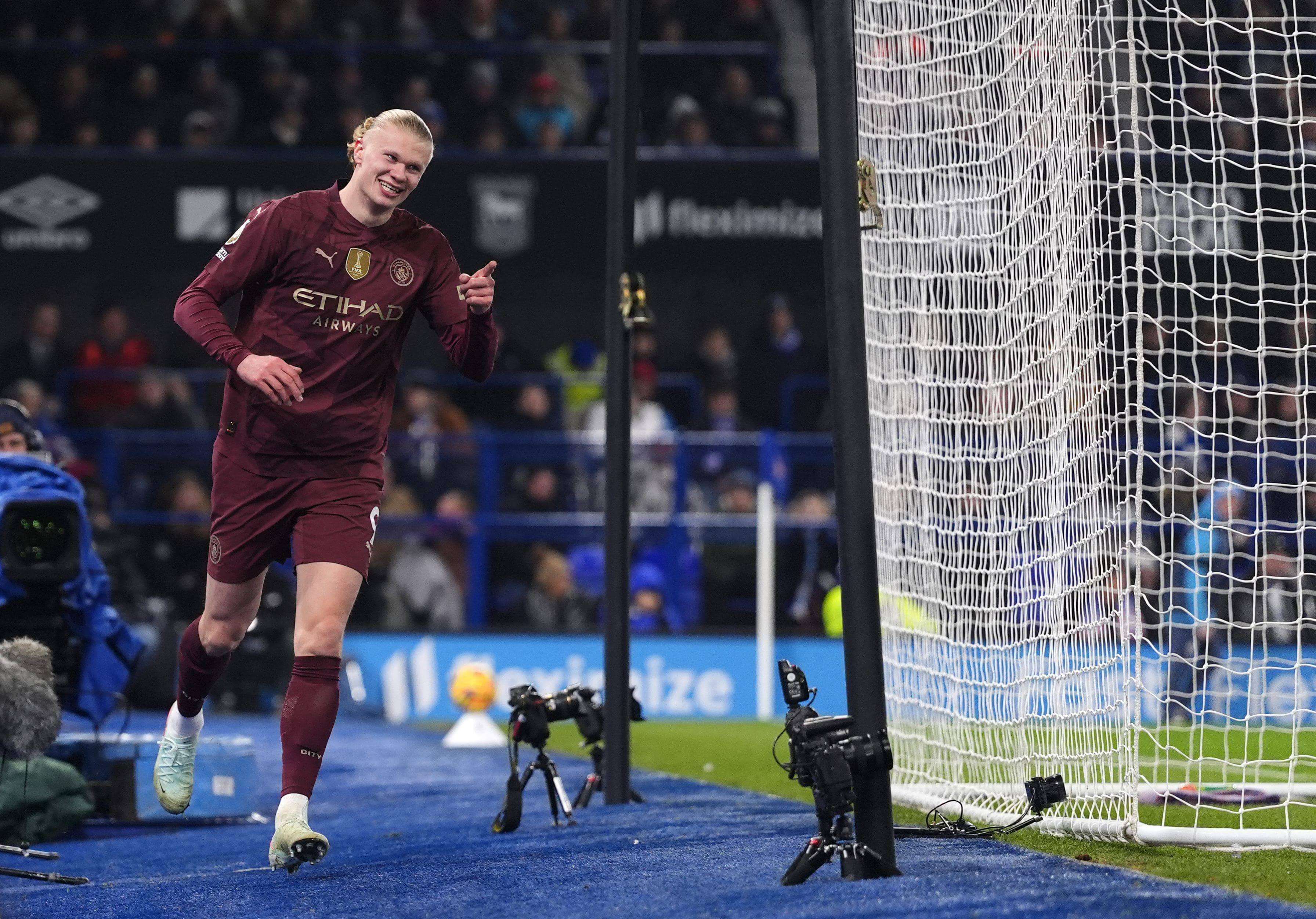  Erliing Haaland celebrando un gol con el Manchester City (Cordon Press)
