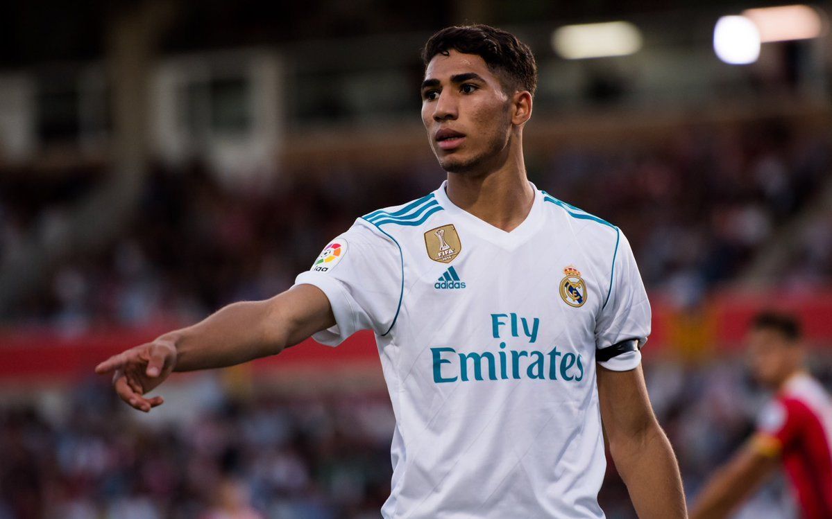 Achraf, en un partido con el Real Madrid de la 17/18.