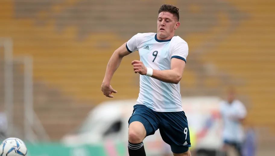 Adolfo Gaich, con la selección argentina.