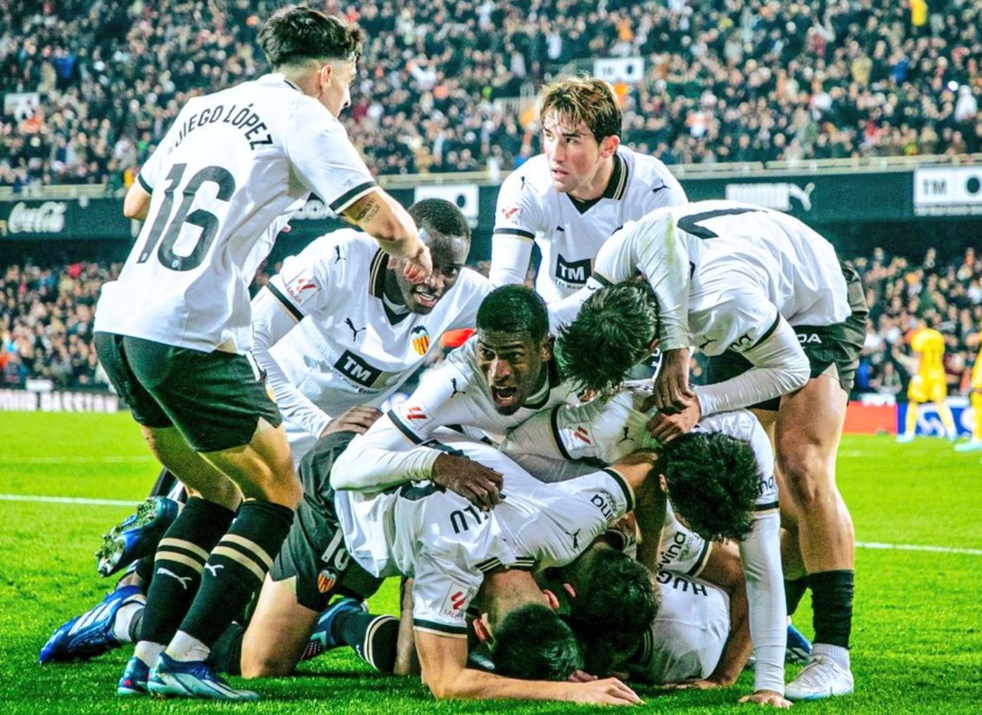 Alegría gol en Mestalla
