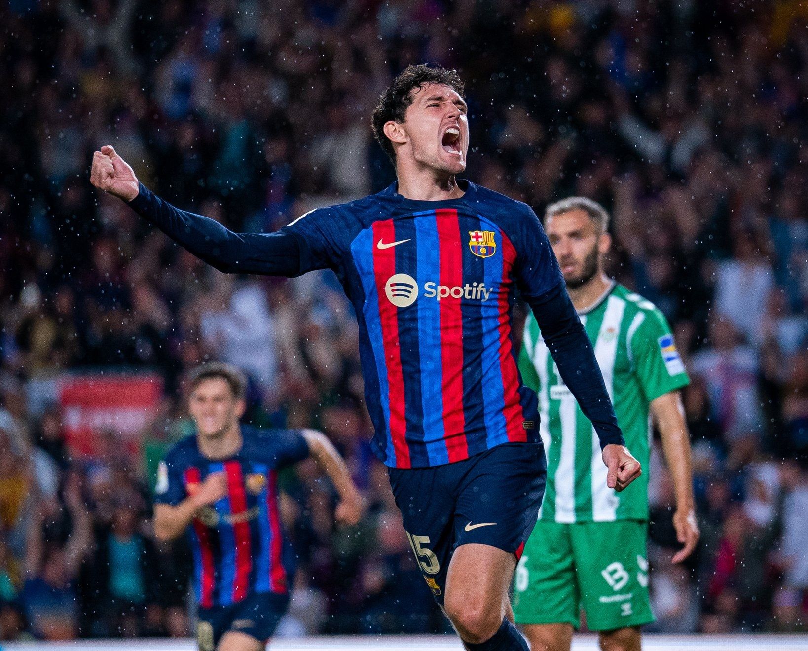 Andreas Christensen celebra su gol en el Barcelona-Betis (Foto: FCB).