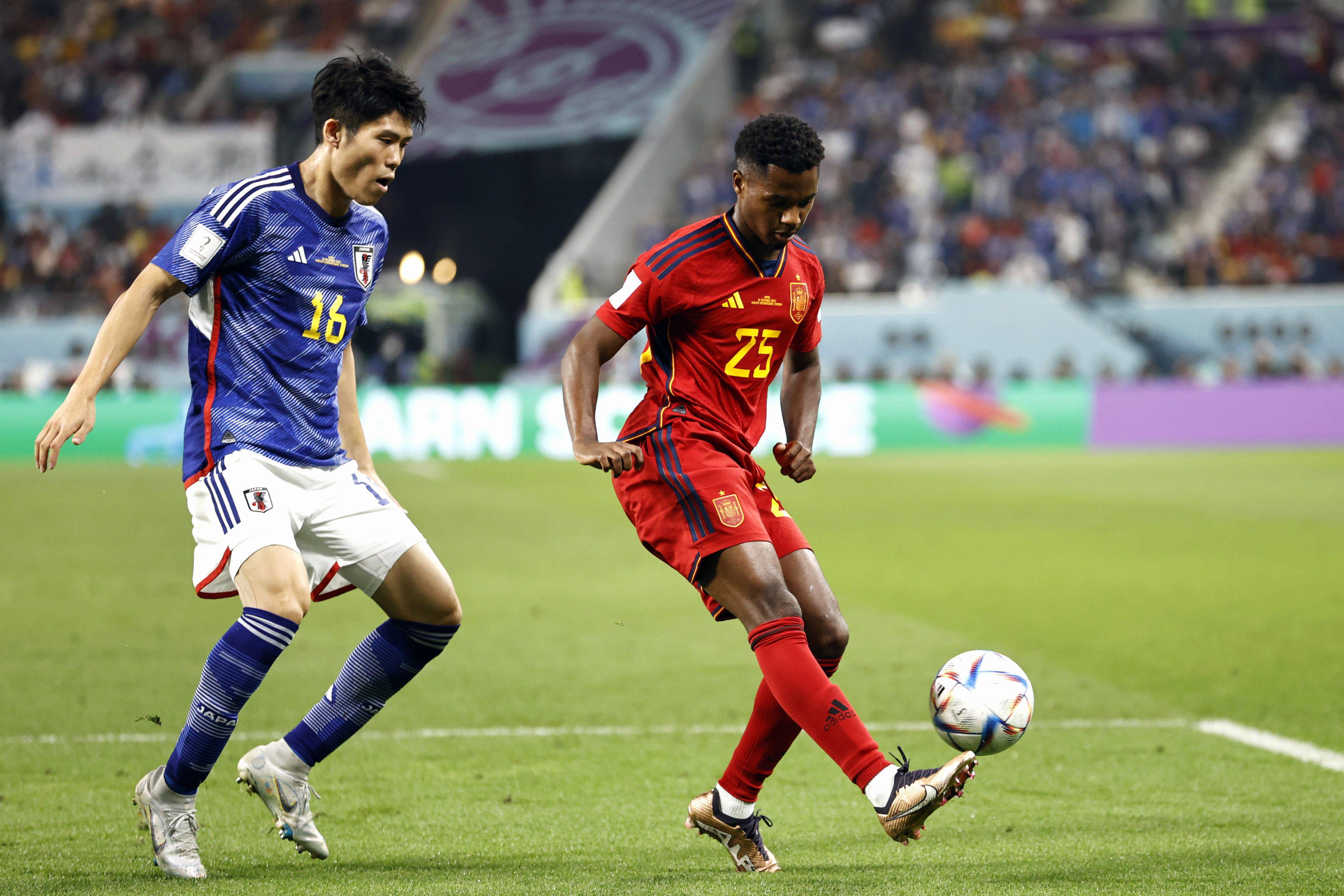 Ansu Fati, en el Japón-España.