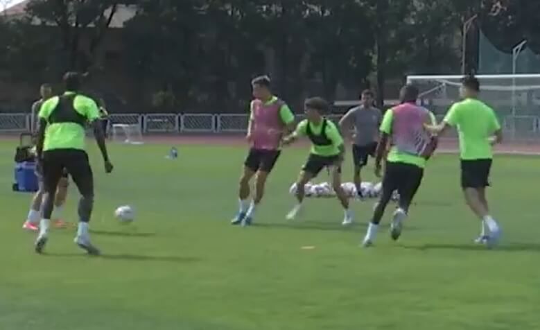  Imagen del entrenamiento del Real Betis.