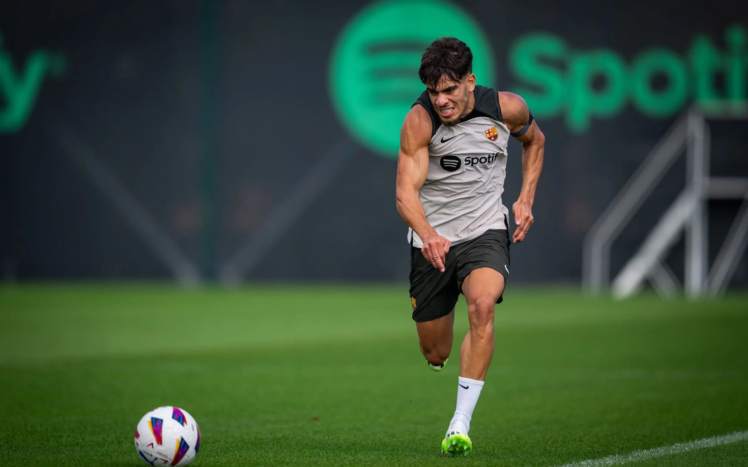  Ez Abde, en una sesión del Barcelona.