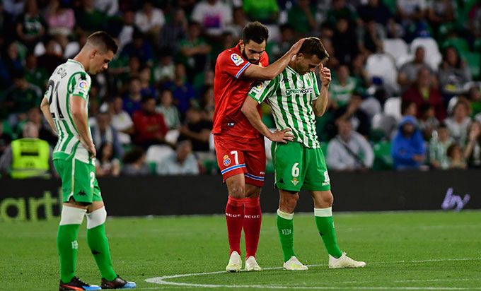  Borja Iglesias, en el Benito Villamarín.