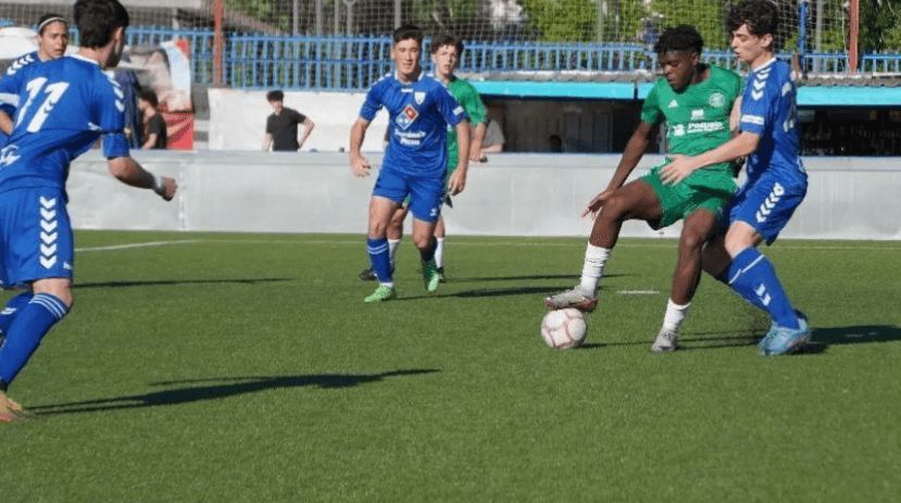 Luciano Mbela, jugador del Pozuelo, durante un partido