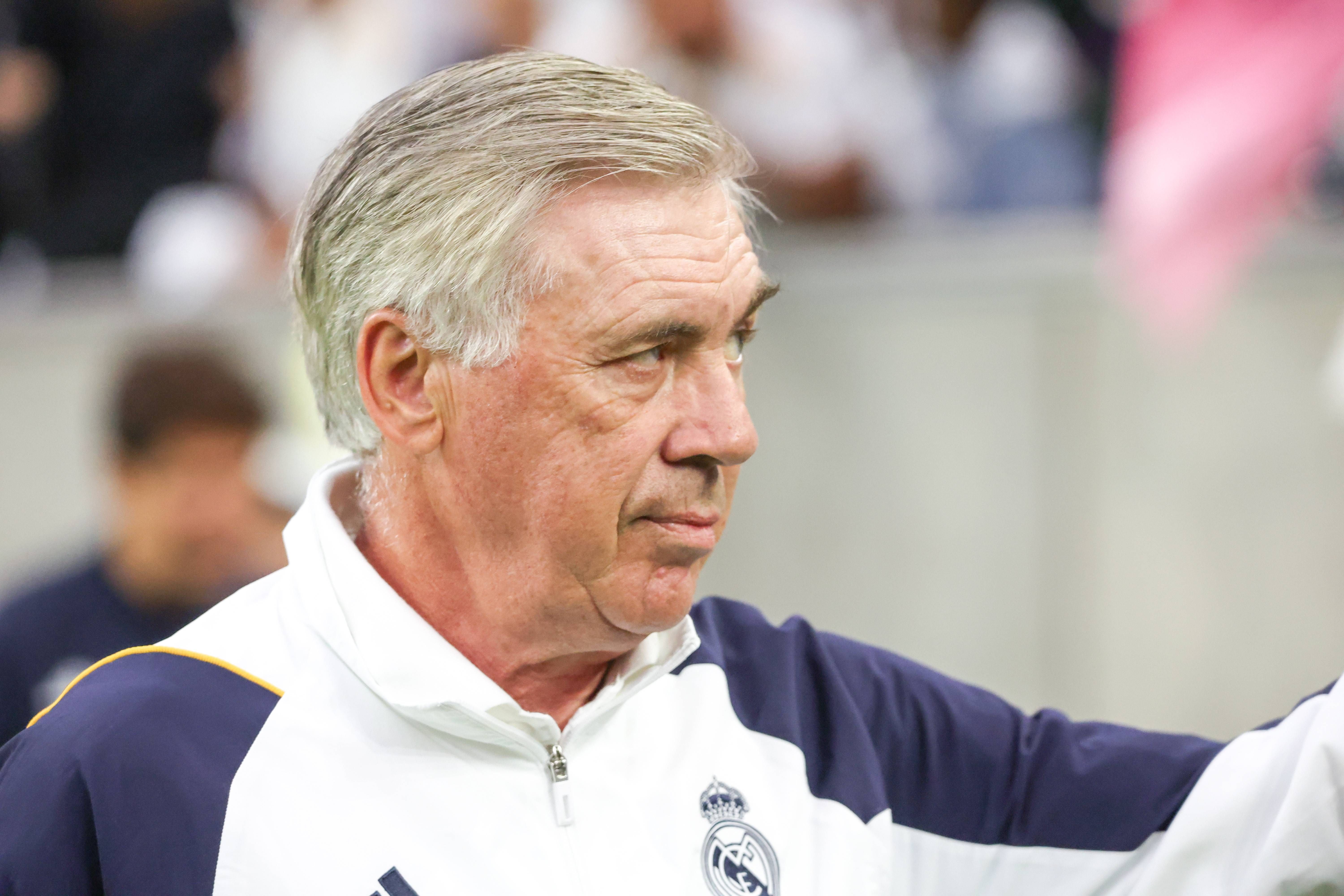Carlo Ancelotti, antes del Real Madrid-Manchester United (Foto: Cordon Press).