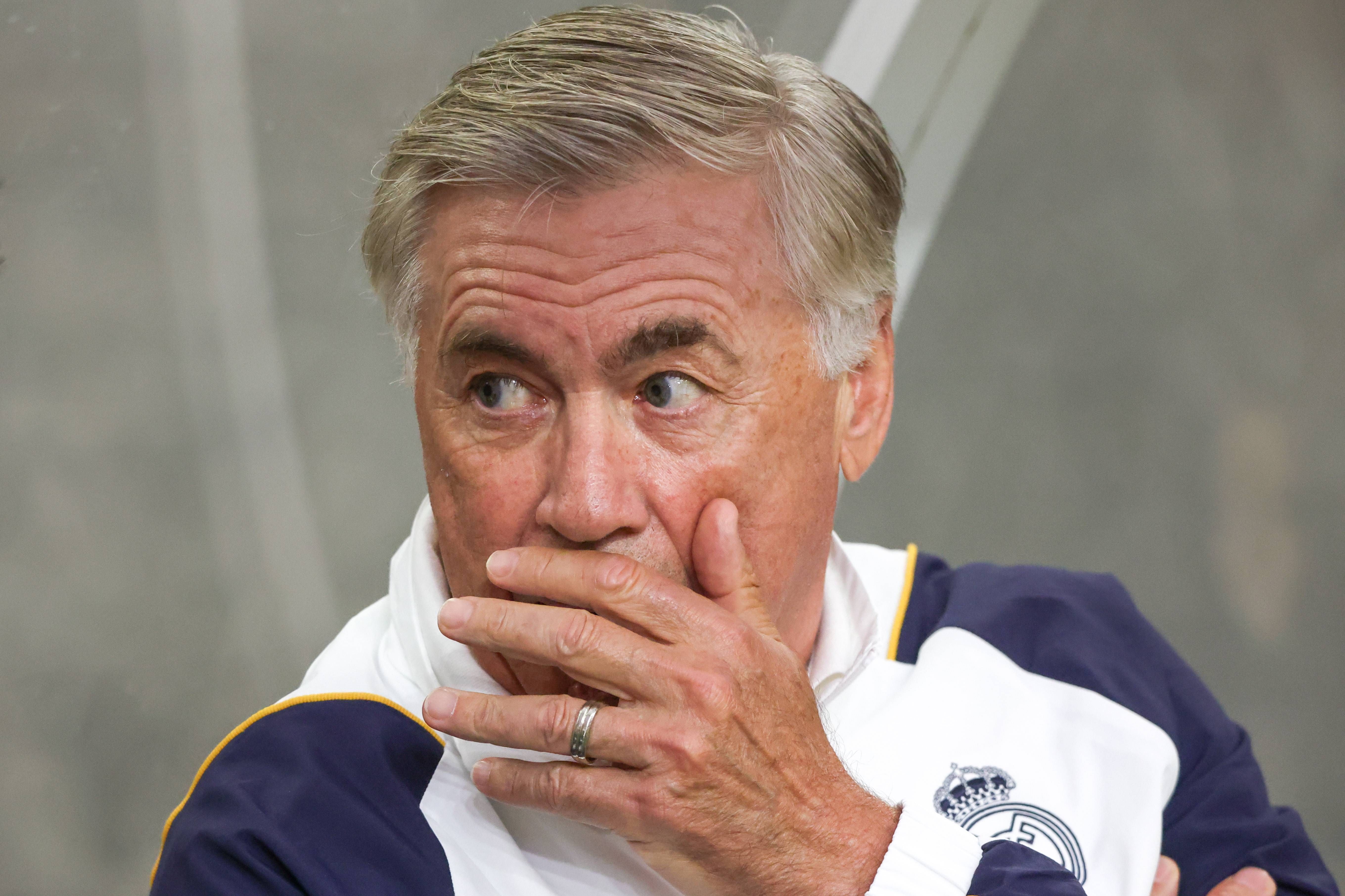 Carlo Ancelotti, antes del Real Madrid-Manchester United (Foto: Cordon Press).