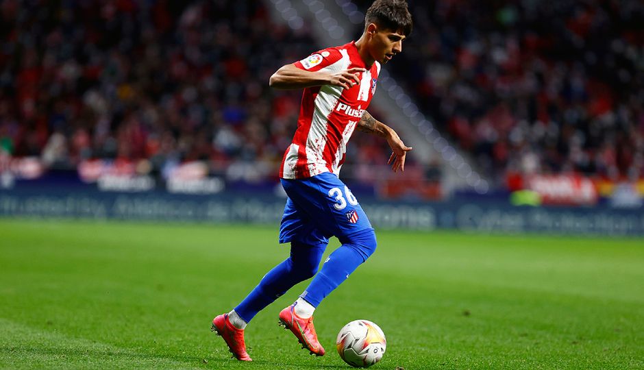 Carlos Martín, en su debut con el Atlético de Madrid (Foto: ATM).