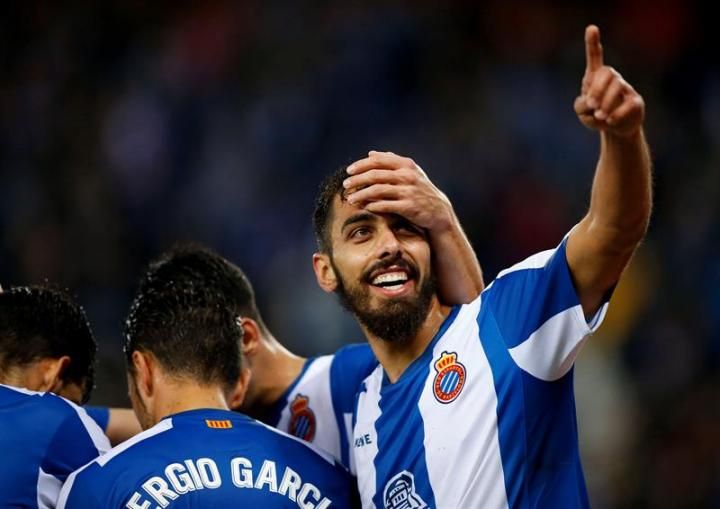  Borja Iglesias celebra su tanto en el Espanyol-Athletic de la jornada 11 de LaLiga Santander.