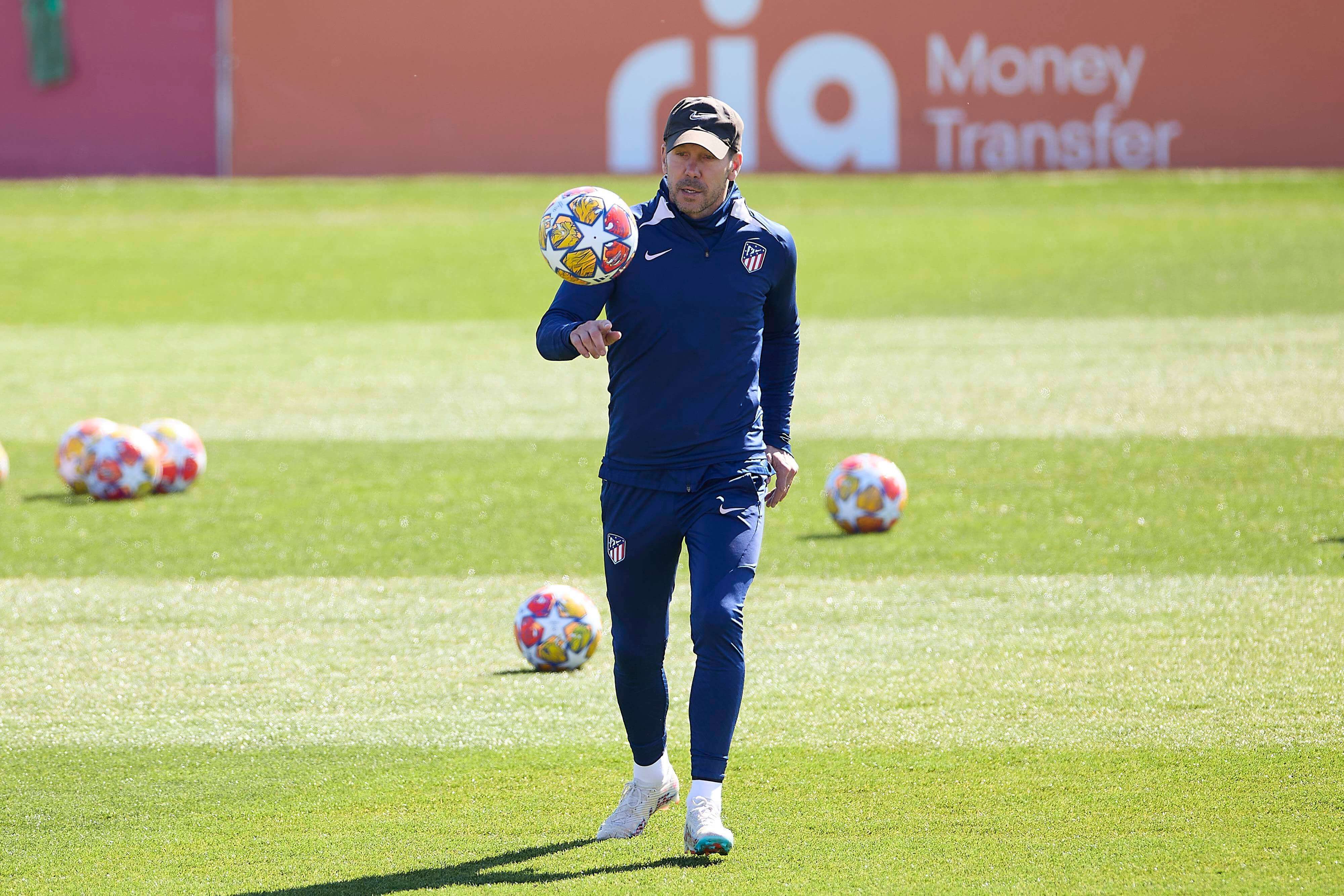  Simeone, durante un entrenamiento del Atlético de Madrid.