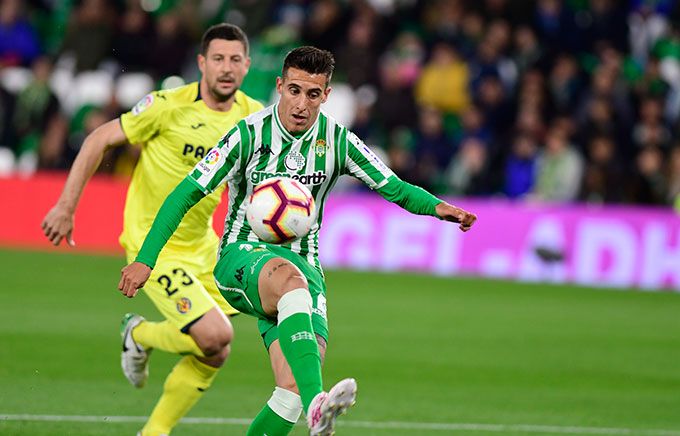  Cristian Tello, en el partido del Betis ante el Villarreal.