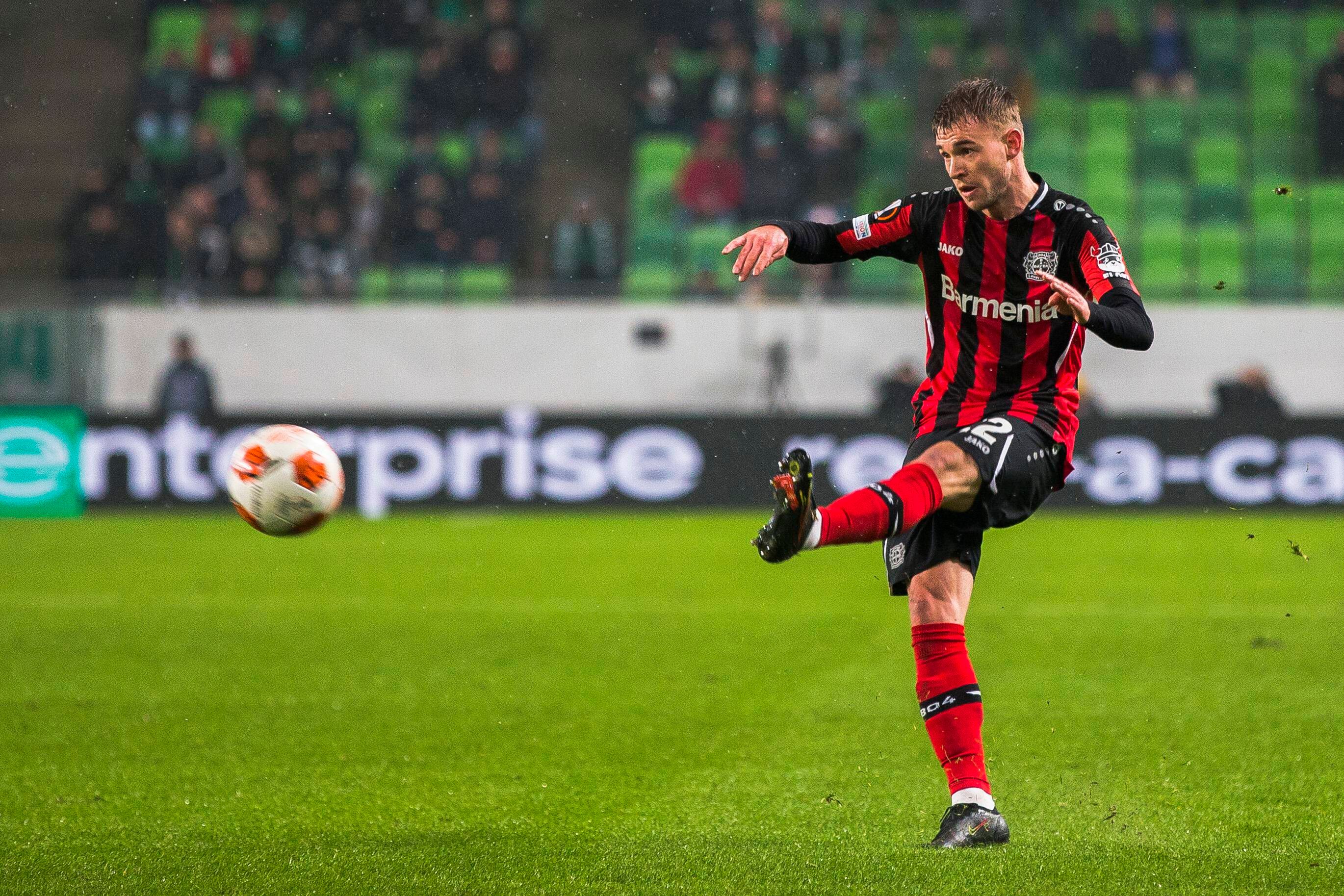 Daley Sinkgraven, con el Bayer Leverkusen (Foto: Cordon Press).
