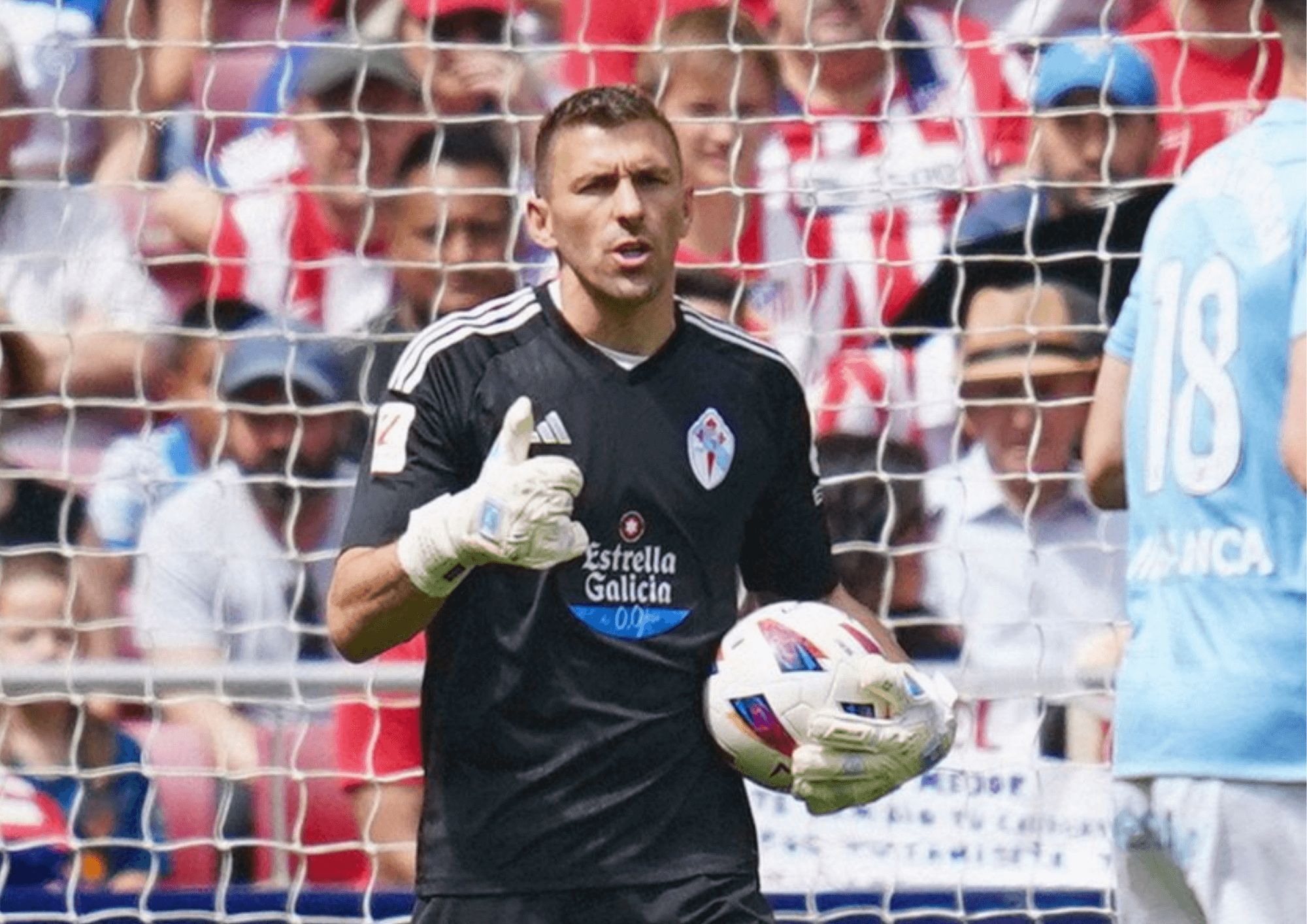  Vicente Guaita, durante un partido del Celta.