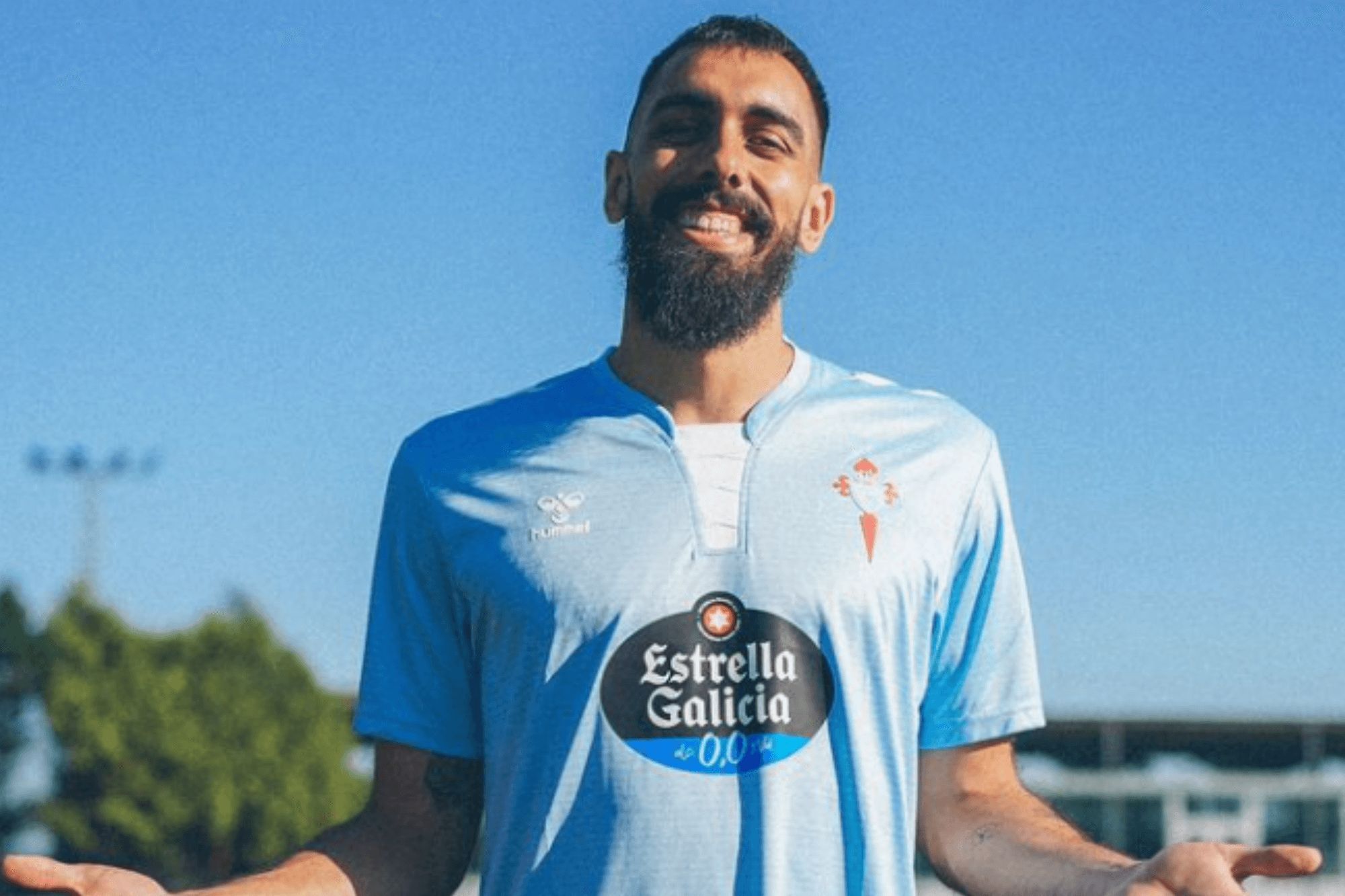 Borja Iglesias, en su presentación con el Celta de Vigo.