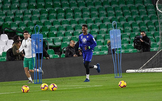 Junior, en un entrenamiento durante la pasada campaña.