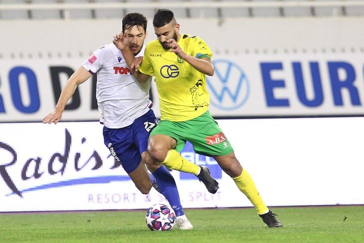 Einar Galilea, en un partido en la liga croata. (Glas Istre)