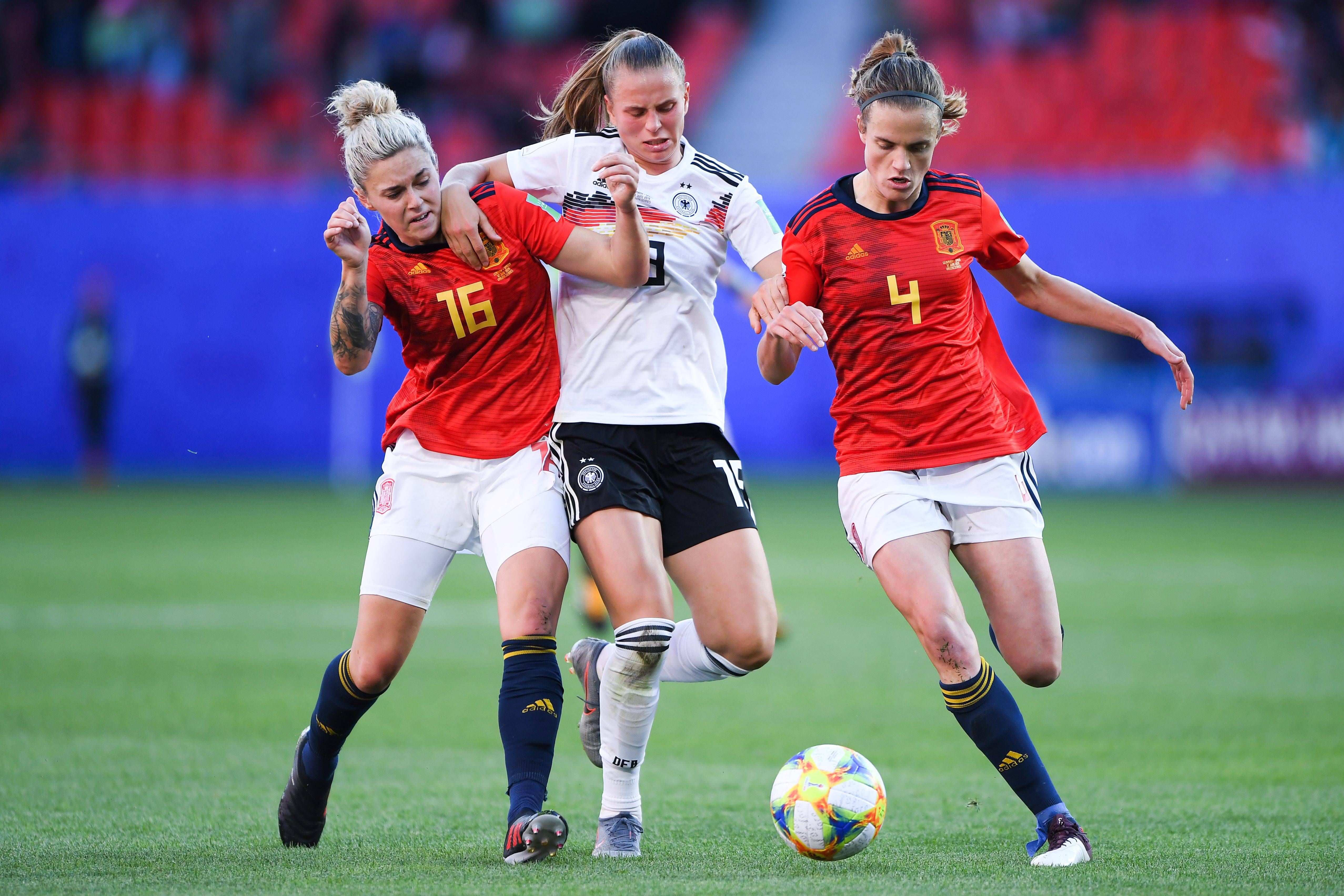  La Roja, contra Alemania en el Mundial 2019.