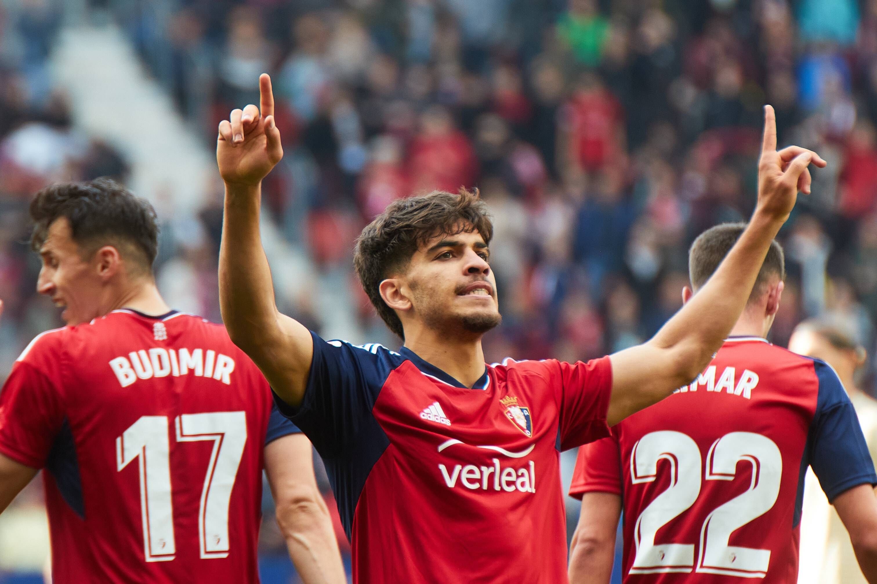 Ez Abde celebra un gol con Osasuna (Foto: Cordon Press).