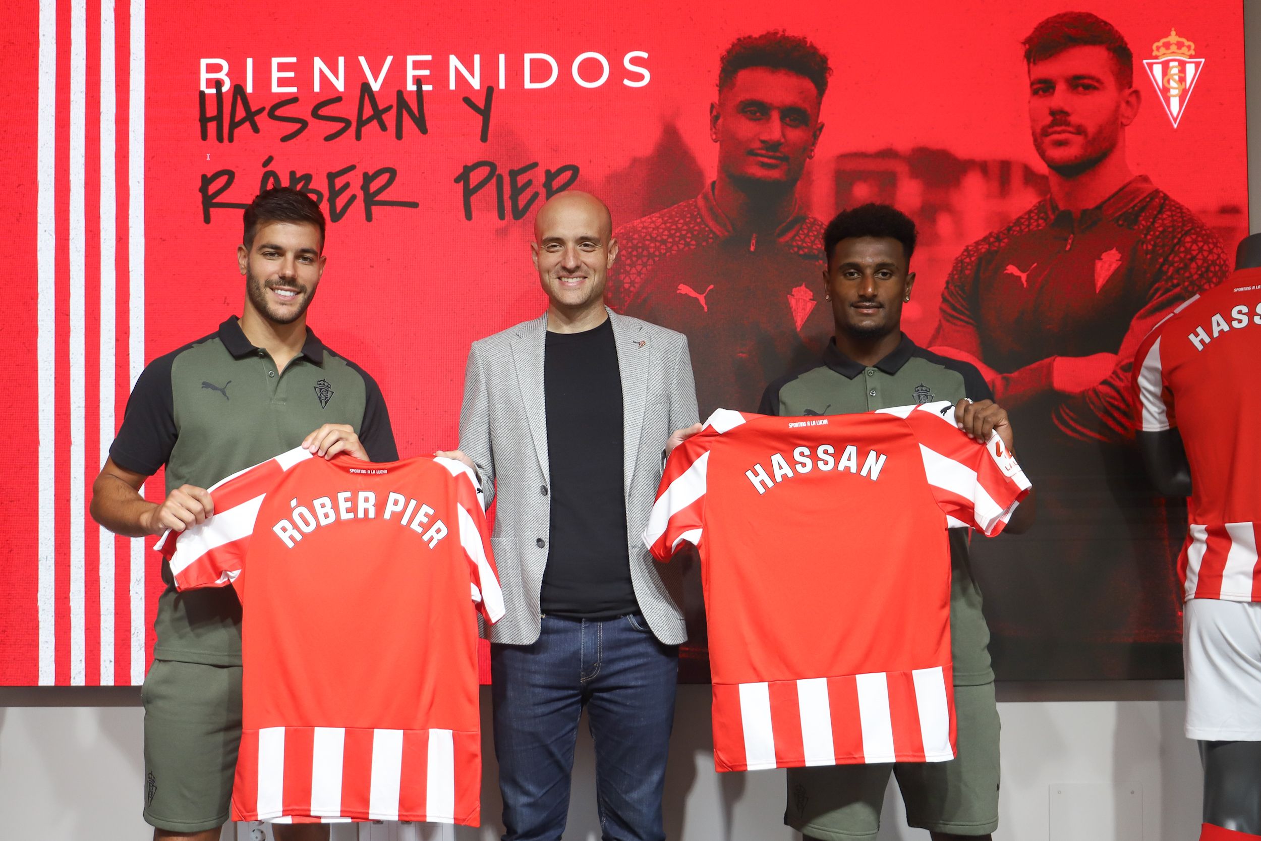  David Guerra presenta a Haissem Hassan y Róber Pier, fichajes rojiblancos.