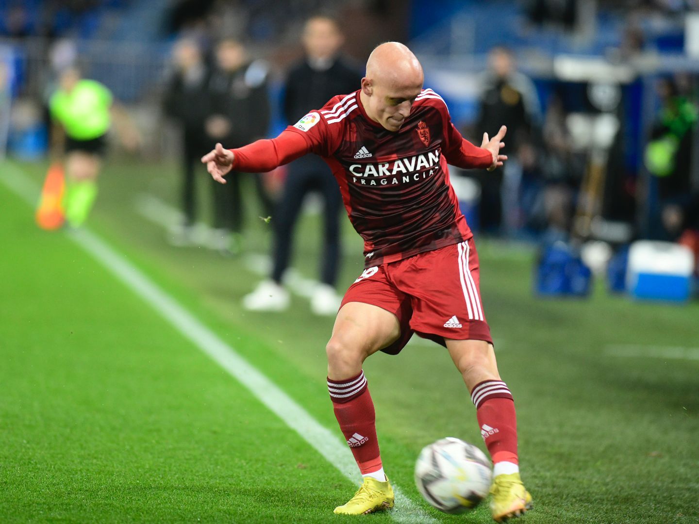 Víctor Mollejo, ante el Alavés (Foto: Real Zaragoza).