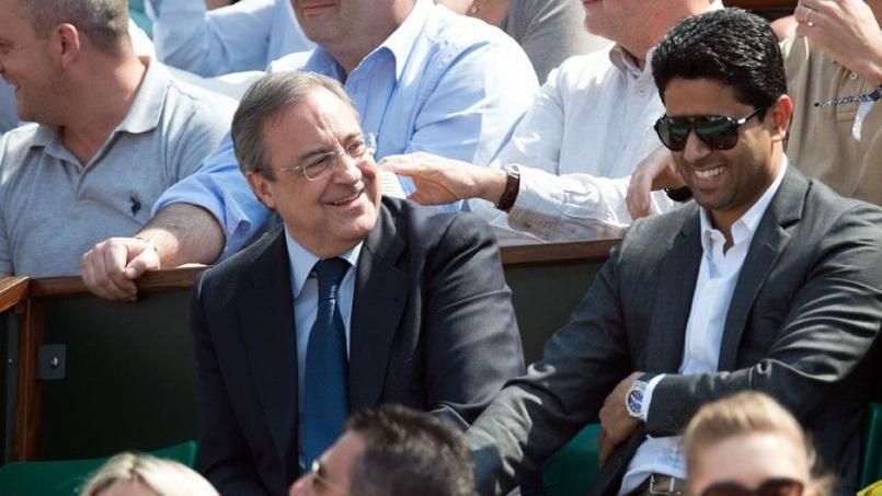  Florentino Pérez, junto a Nasser Al-Khelaifi.