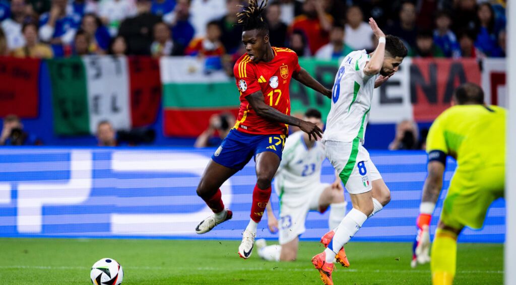 Nico Williams, durante el España-Italia (foto: @sefutbol).