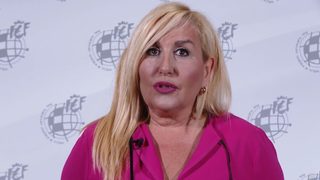  María Tato, antigua responsable de la Candidatura al Mundial 2030 (captura: RFEF).