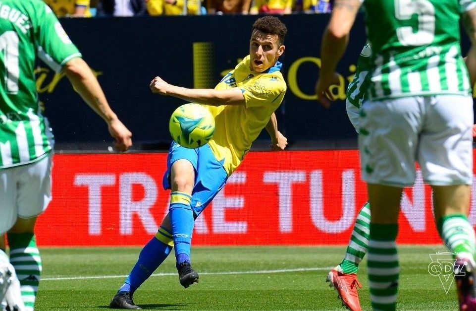 Oussama Idrissi, durante el Cádiz-Real Betis.