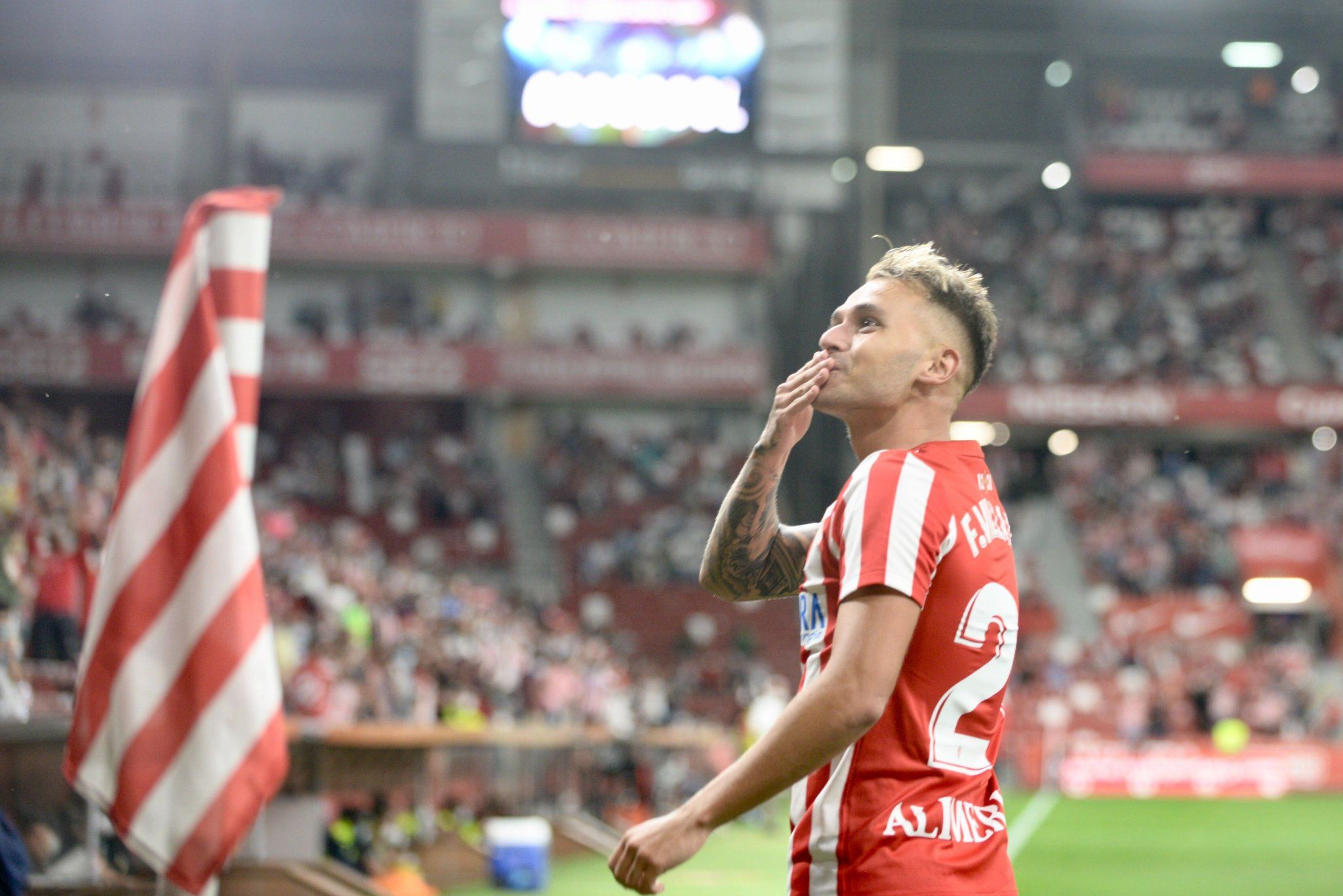 Fran Villalba celebra su gol ante el Leganés (Foto: Real Sporting).
