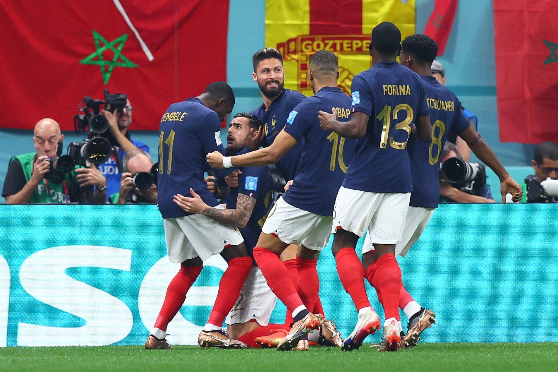  Celebración de Francia ante Marruecos.