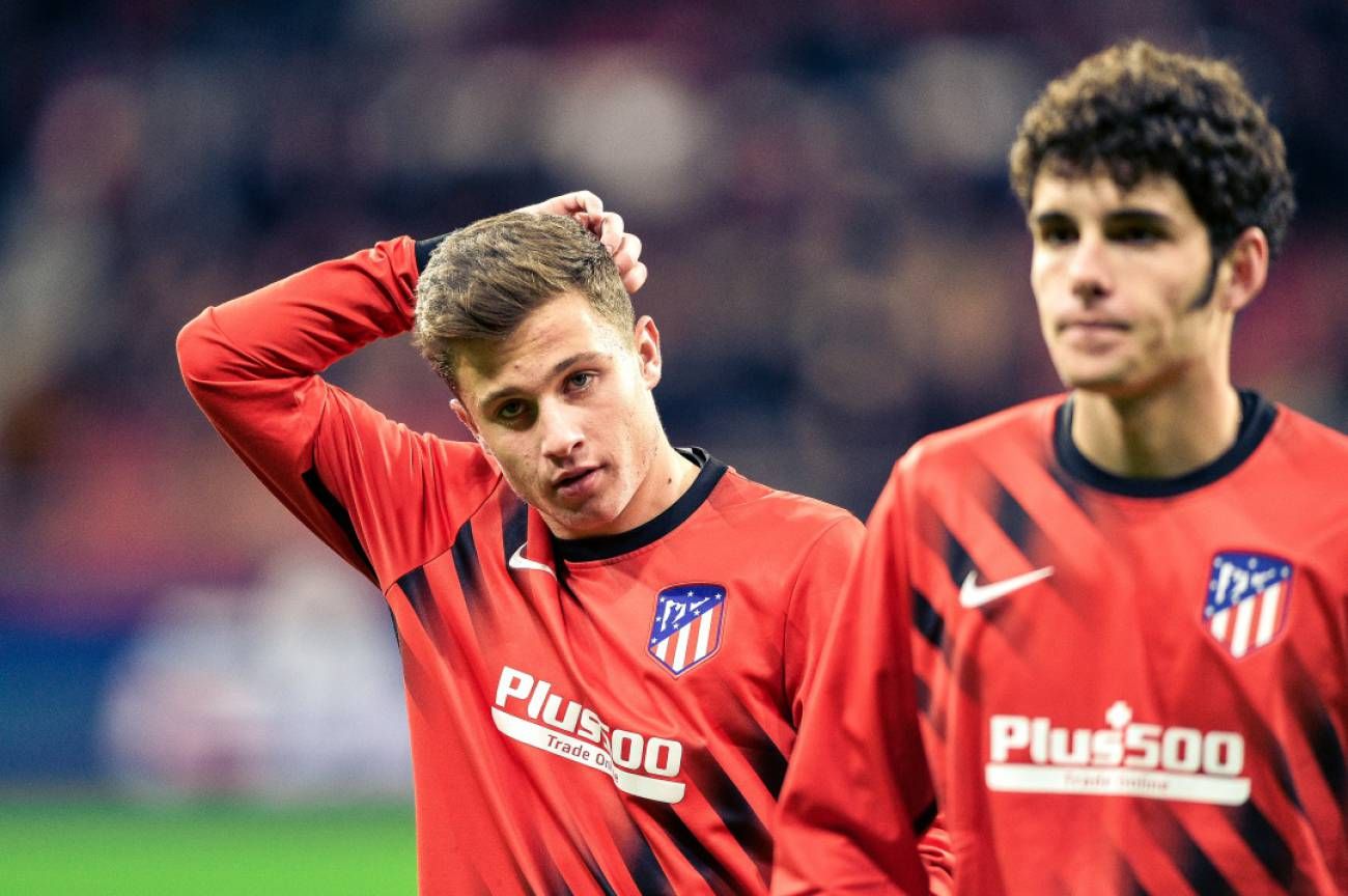  Germán Valera, en un calentamiento con el Atlético de Madrid.