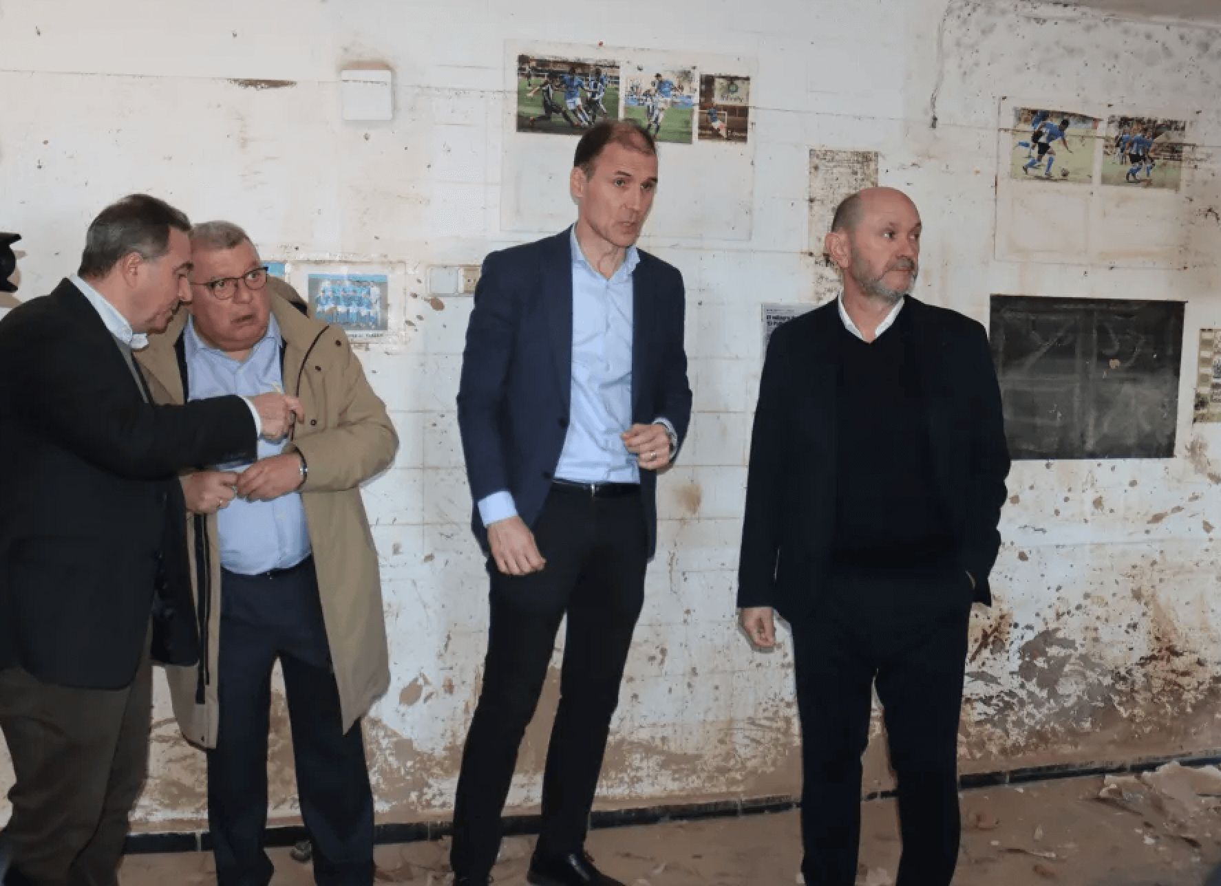  Gomar, Cervera y Louzán cuando visitaron el Campo de El Palleter