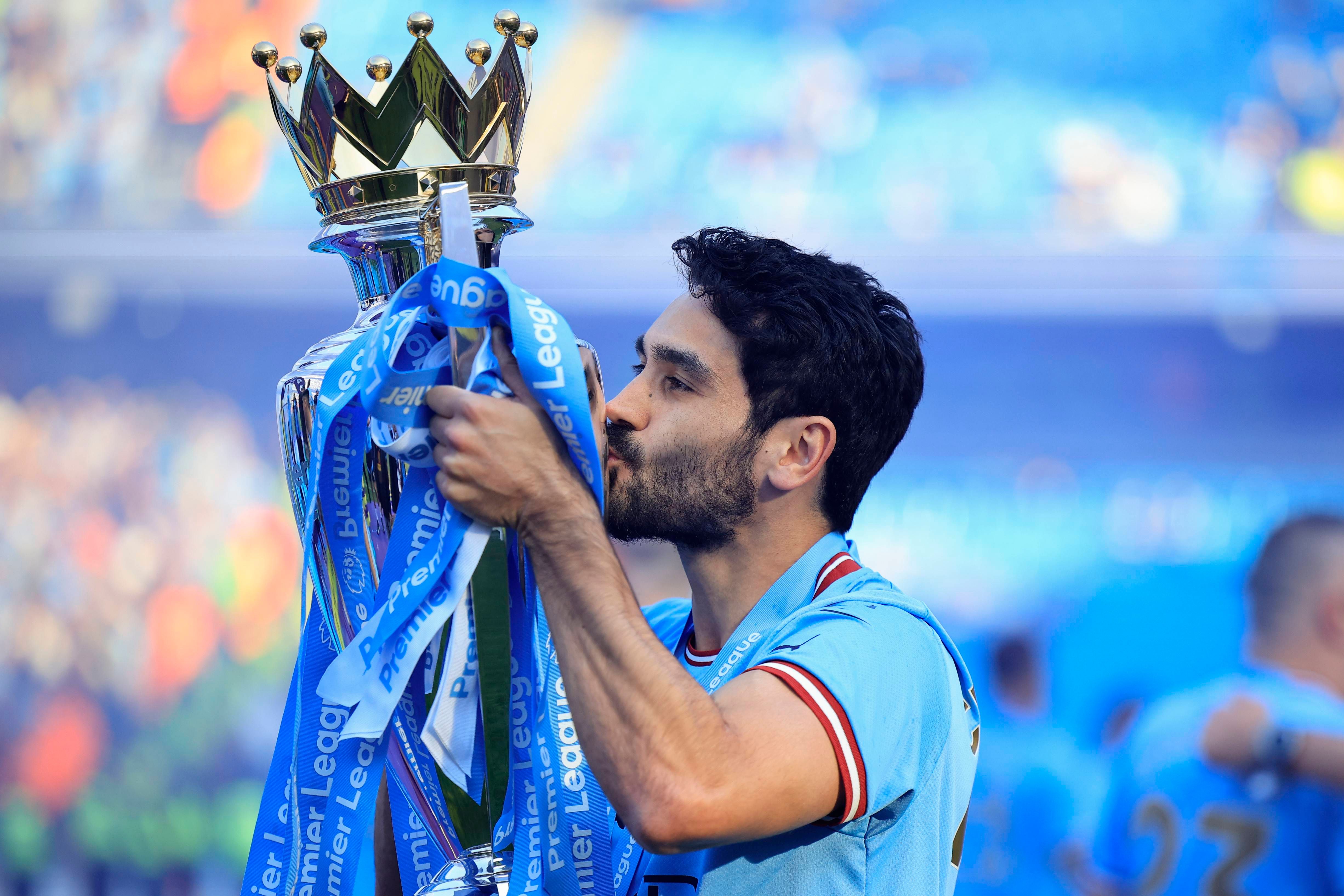  Ilkay Gündogan, campeón de la Premier 22/23 con el Manchester City.