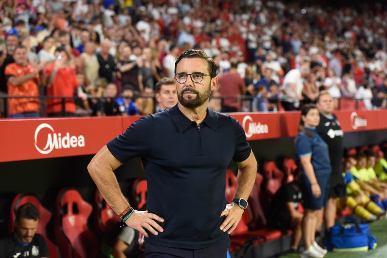  José Bordalás, ante el Sevilla.