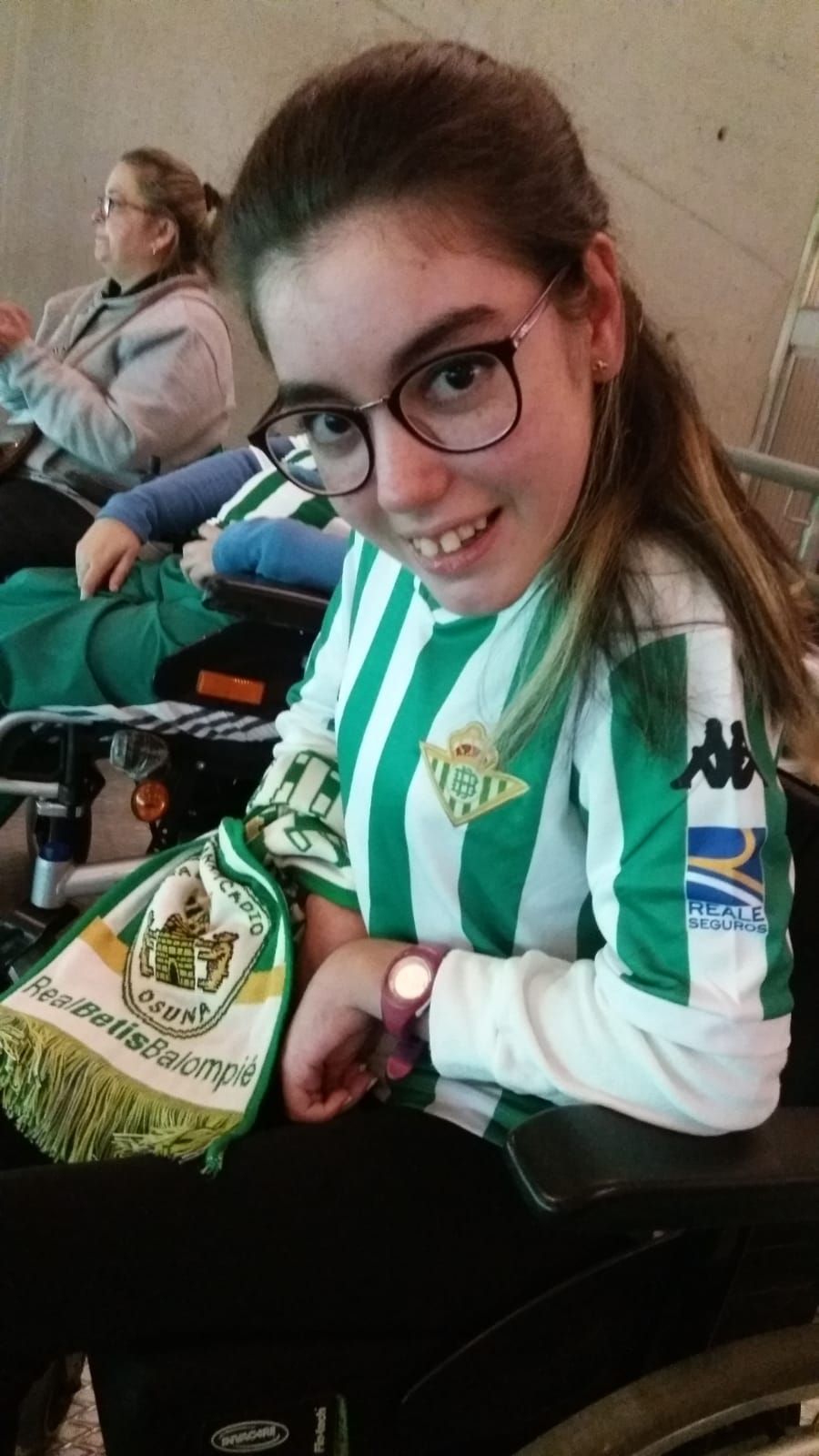  Paula en el Villamarín.