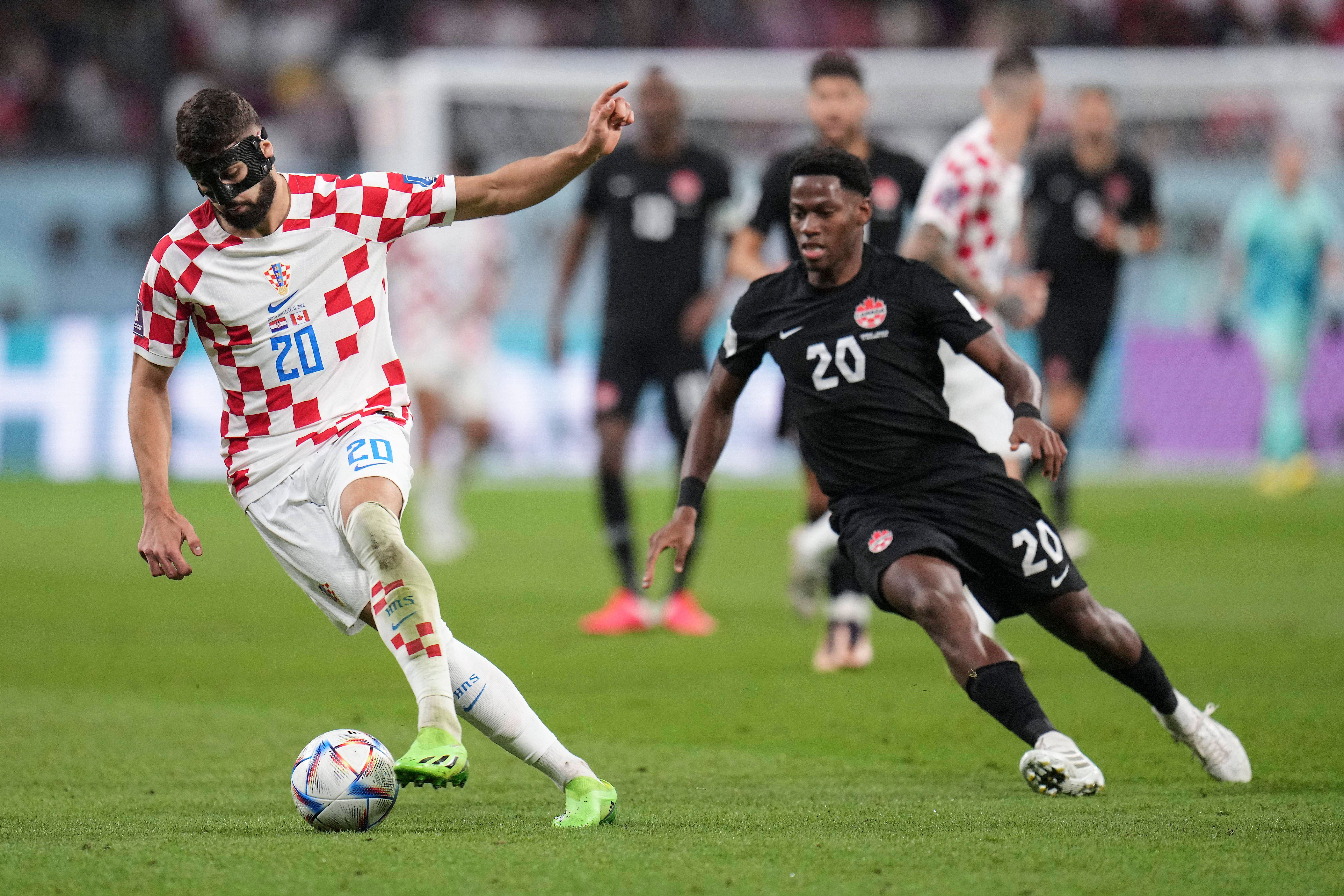 Josko Gvardiol, en un partido con Croacia en el Mundial.