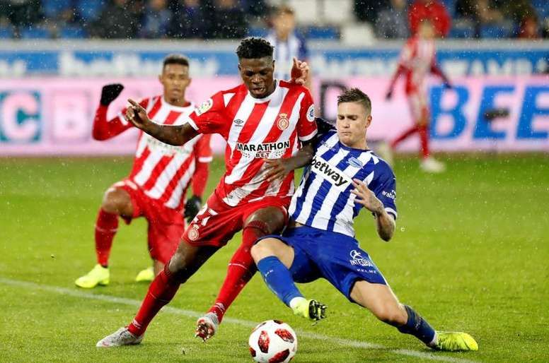  Kevin Soni, ahora jugador del Espanyol, en un partido contra el Alavés de la pasada temporada.