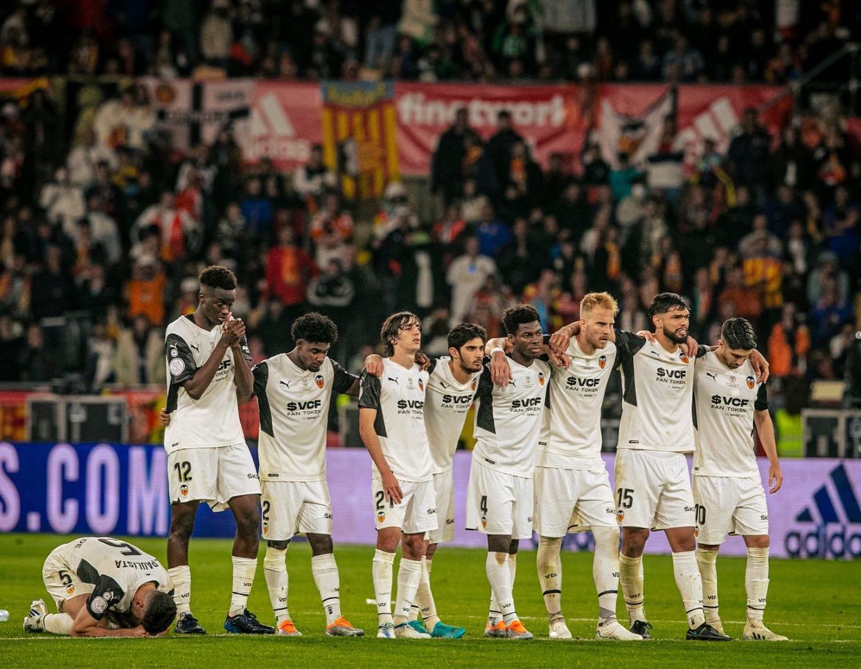  La plantilla en la tanda de penaltis de la final ante el Betis